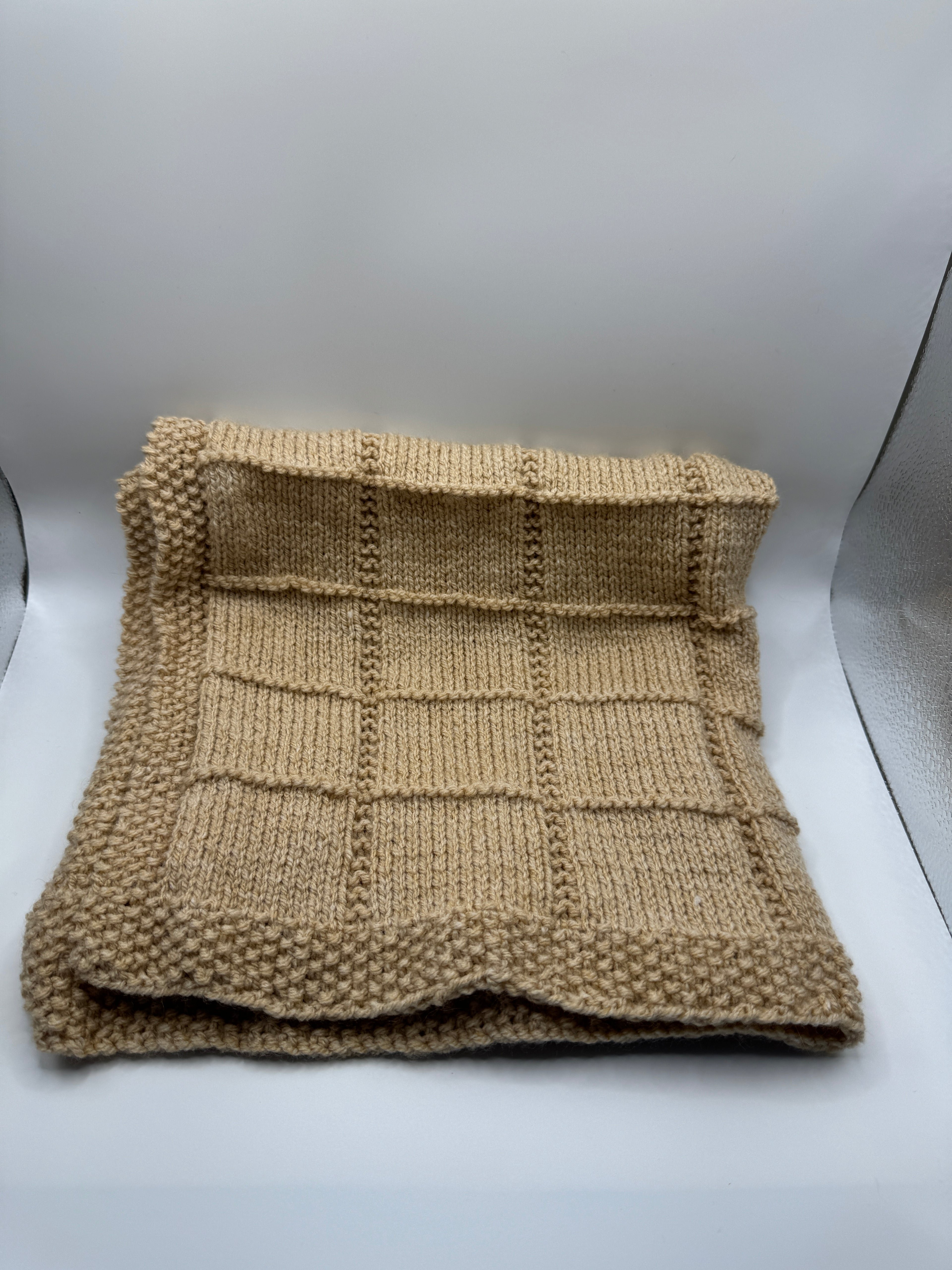 Beige Knitted Blanket