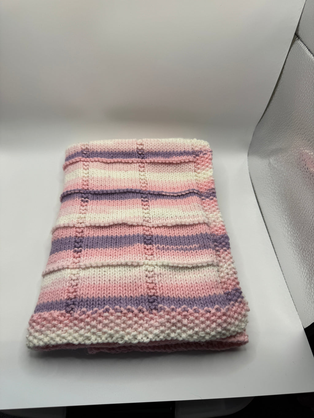 Pink and Purple Hand - Knitted Blanket