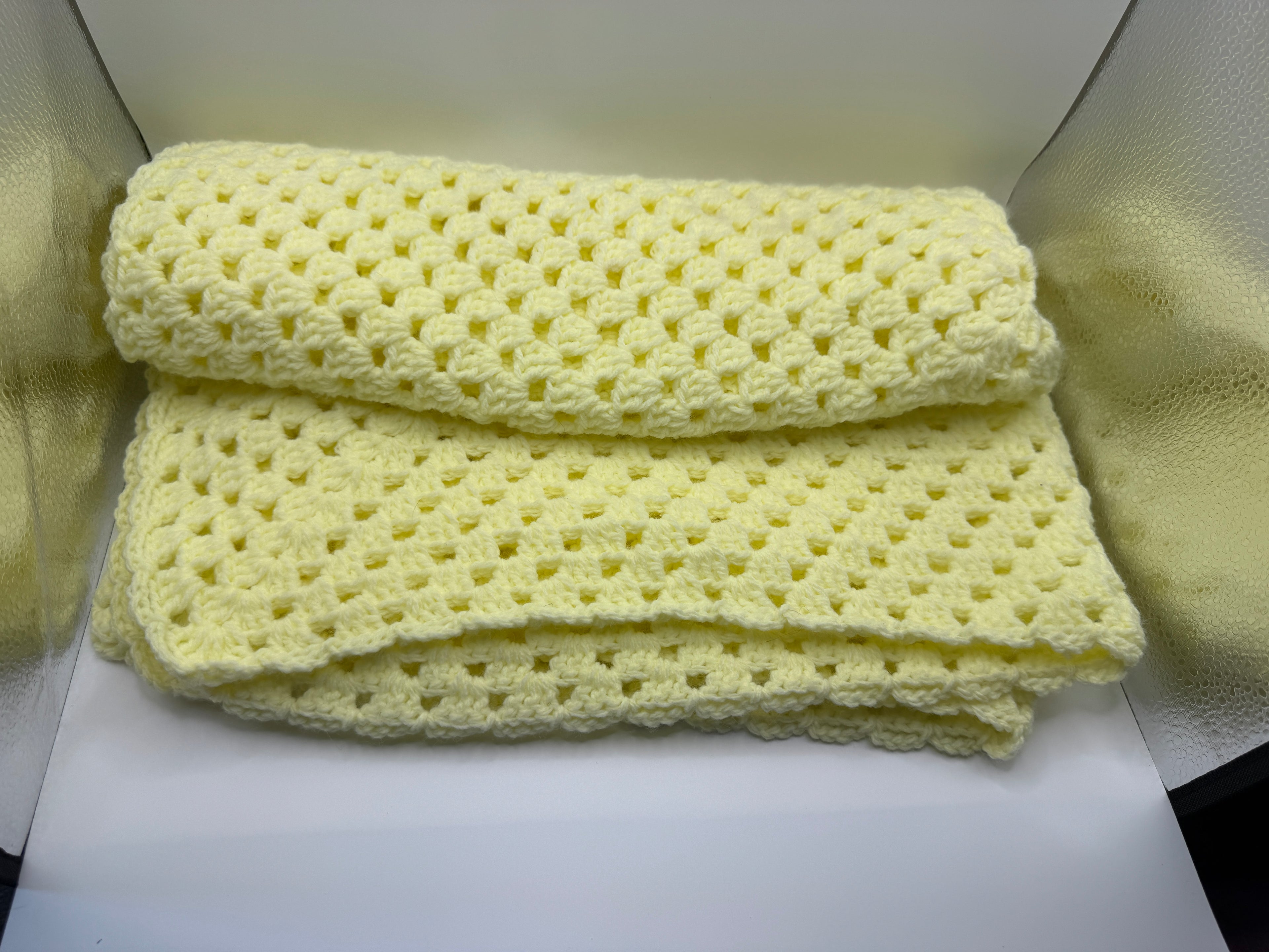 Yellow Crochet Blanket