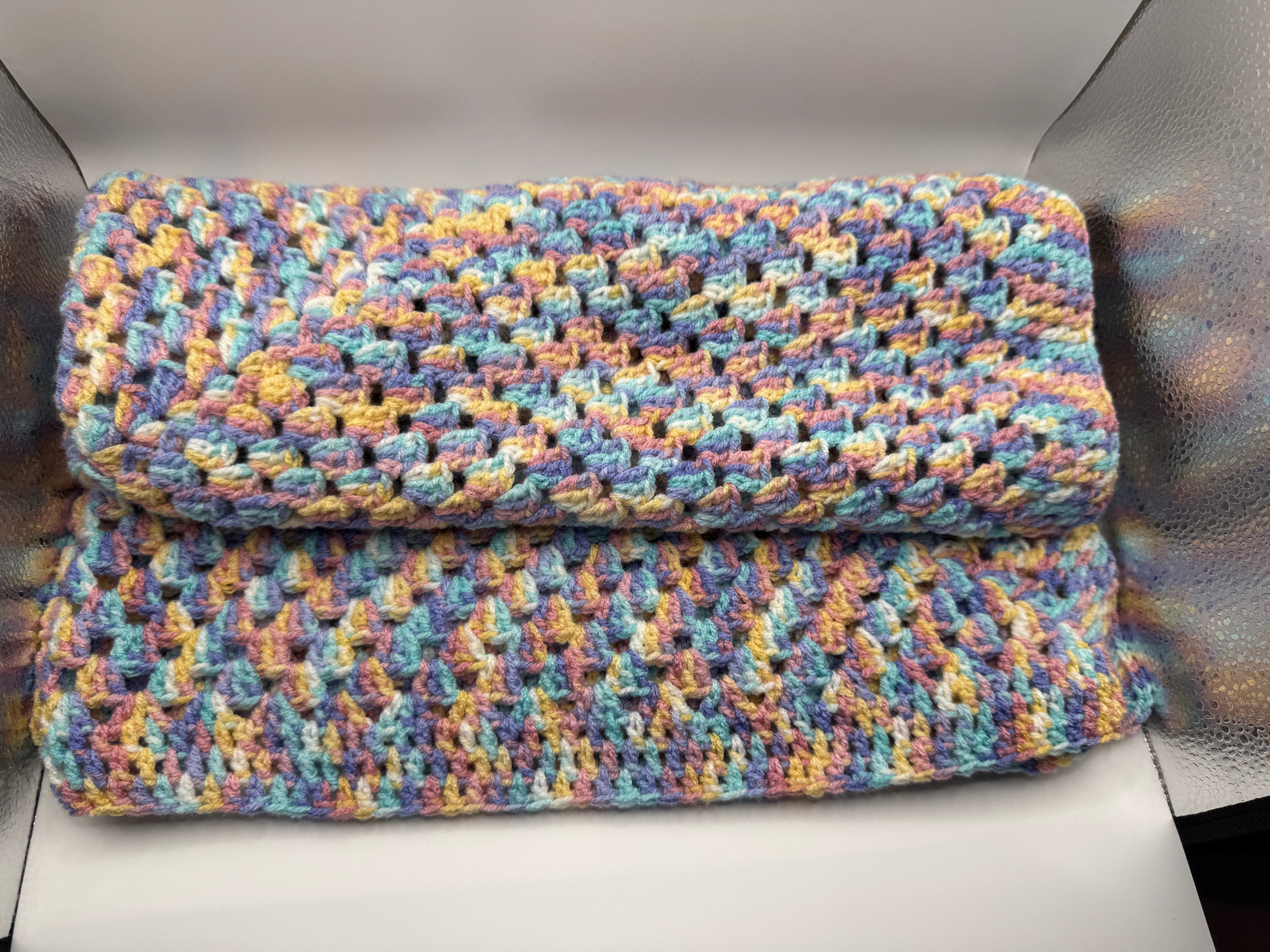 Multicoloured Crochet Blanket