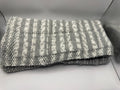 Grey and White Knitted Baby Blanket
