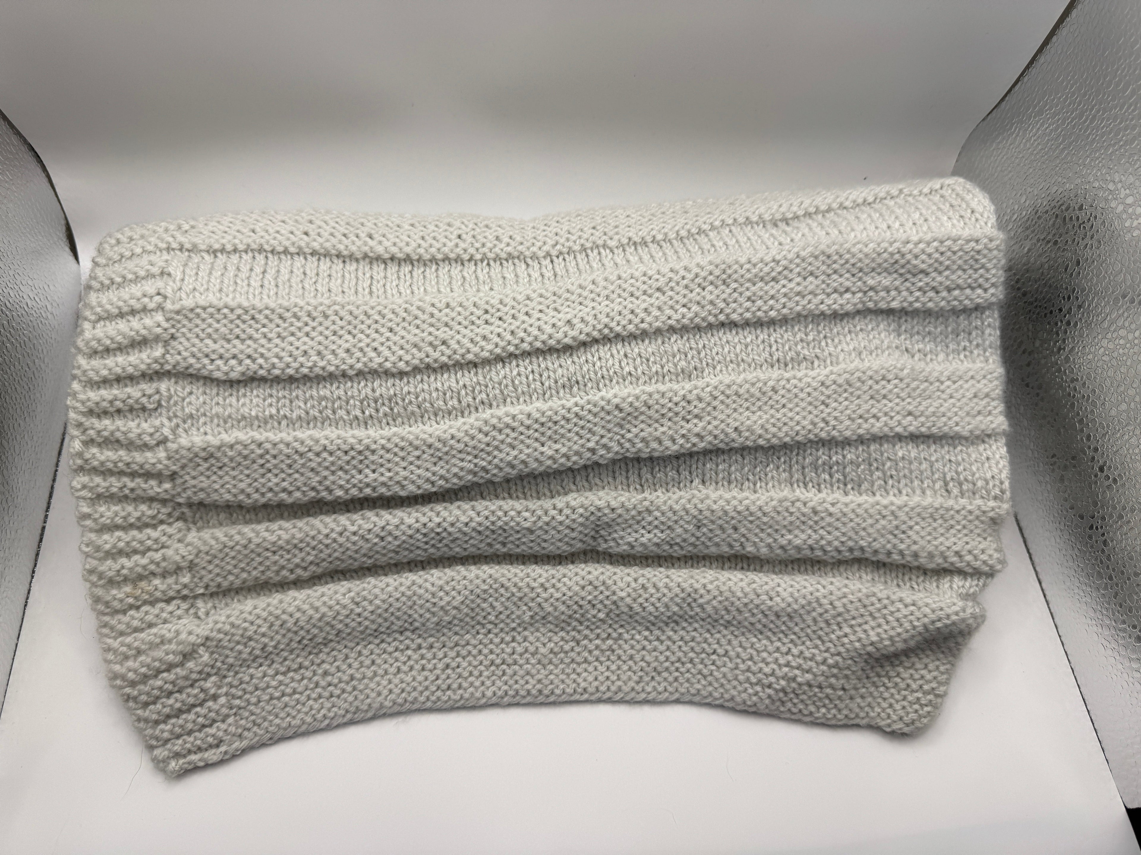 Grey Knitted Blanket